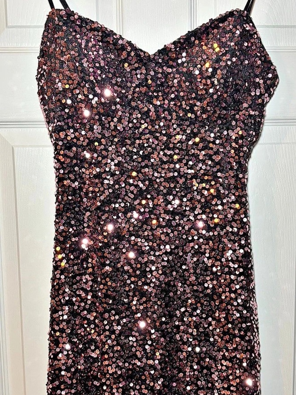 Emerald Sundae Sequin Mini Dress in Black & Pink Size XL Like New